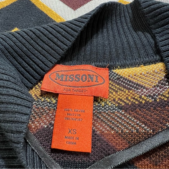 Missoni for Target Multicolor Chevron Knit Cardigan Sweater Size XS - Picture 7 of 7